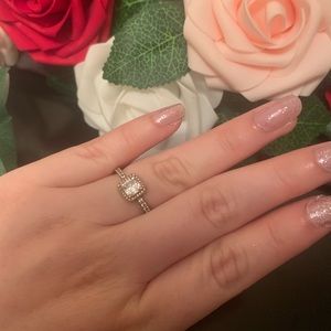 PANDORA Square Sparkle Rose Ring zise 58
